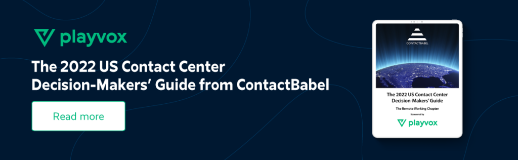 Informe de ContactBabel: la guía para los responsables de tomar decisiones en los contact centers de Estados Unidos en 2022 ContactBabel Report