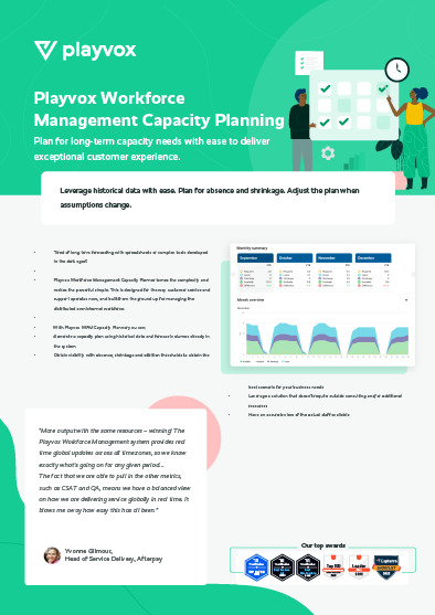 Playvox Workforce Management Capacity Planning